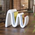 Modern Colored Polyethylene Magazine Rack Made in Italy - Munoz