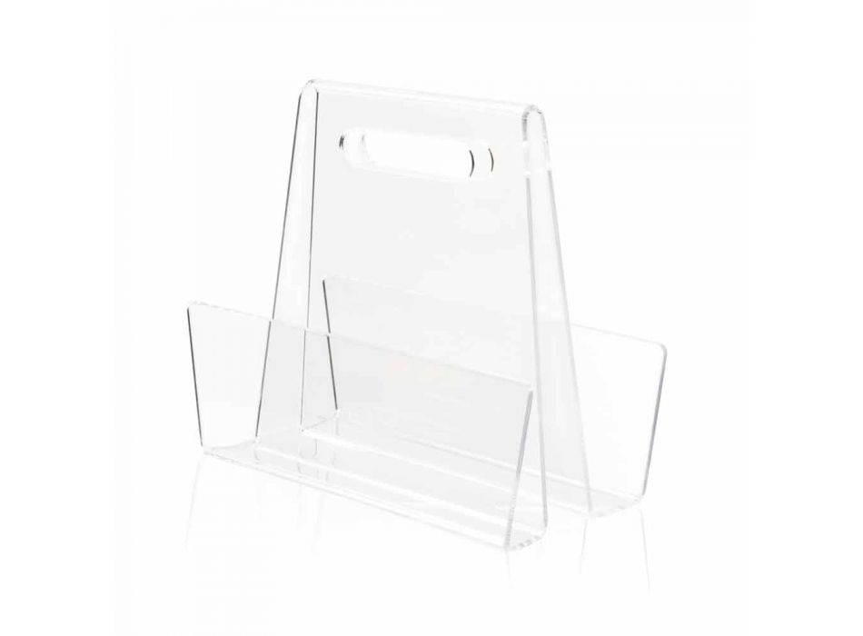 Modern Transparent Plexiglass Magazine Rack Made in Italy - Immoral Viadurini