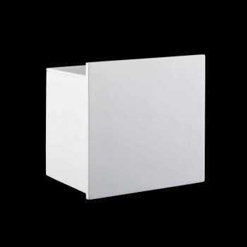Bathroom Roll Holder in White Corian or with Black Inserts Italian Design - Elono