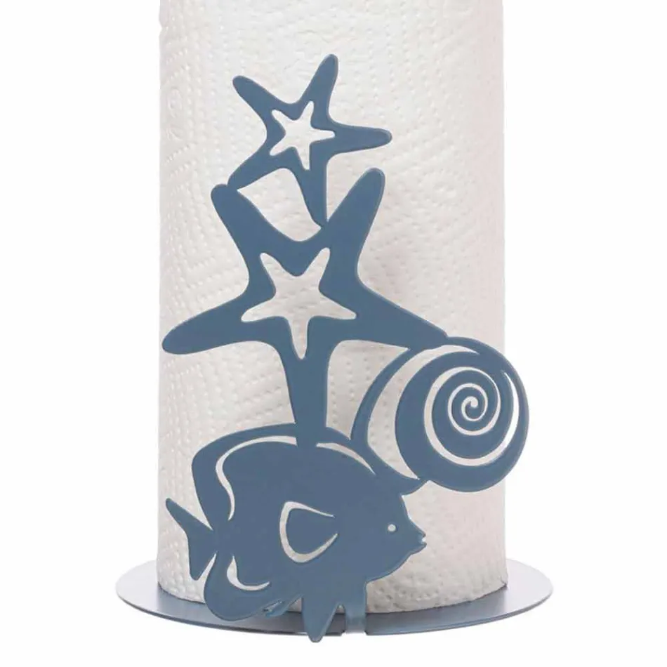 Marina Fantasy Kitchen Roll Holder in Iron Handmade in Italy - Maste Viadurini