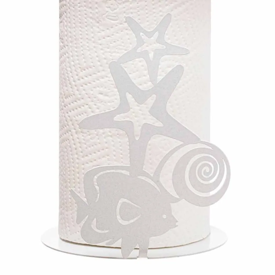 Marina Fantasy Kitchen Roll Holder in Iron Handmade in Italy - Maste Viadurini