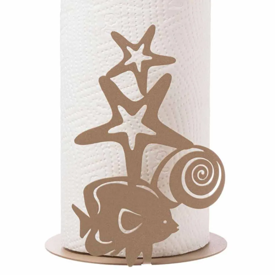 Marina Fantasy Kitchen Roll Holder in Iron Handmade in Italy - Maste Viadurini