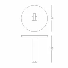 Paper Holder and Pin in White Corian or with Black Insert, Design Bathroom - Elono Viadurini