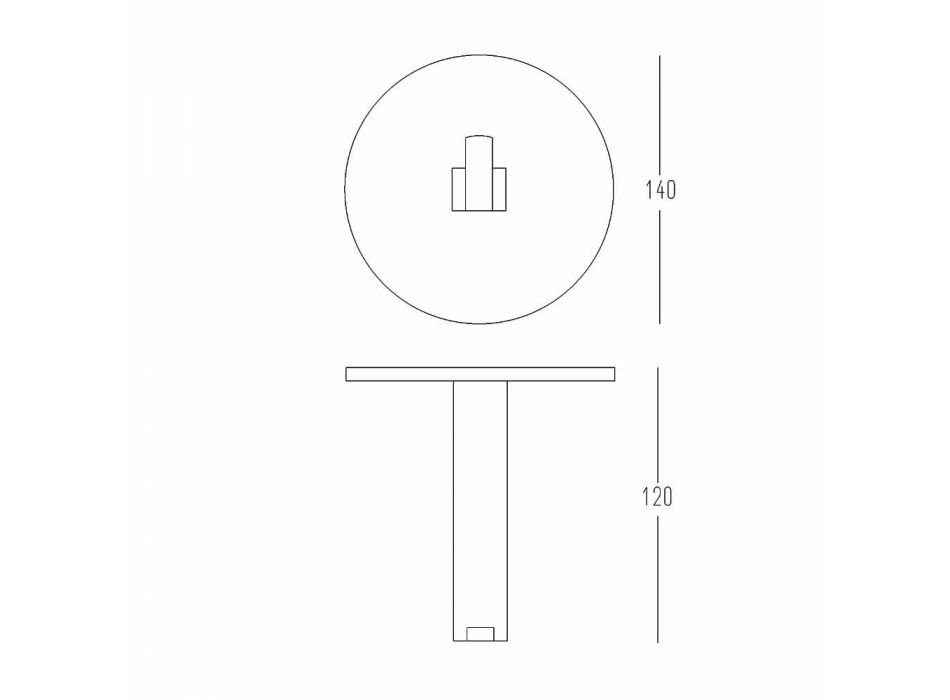 Paper Holder and Pin in White Corian or with Black Insert, Design Bathroom - Elono Viadurini