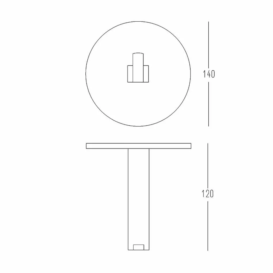 Paper Holder and Pin in White Corian or with Black Insert, Design Bathroom - Elono Viadurini