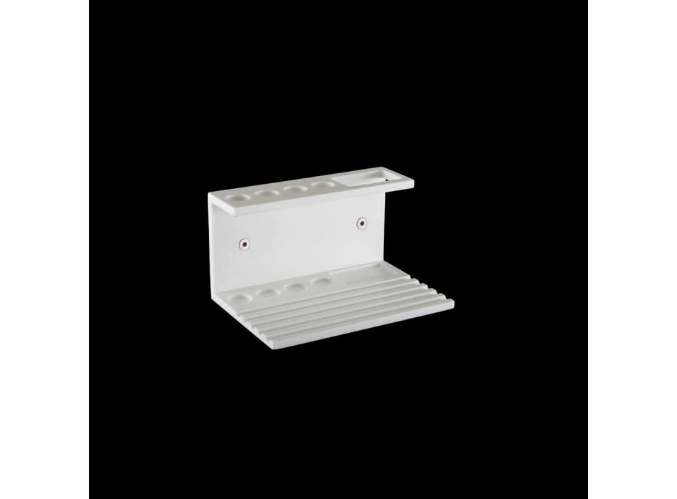 Toothbrush holder in White or Black Corian, Design Bathroom Accessory - Elono Viadurini