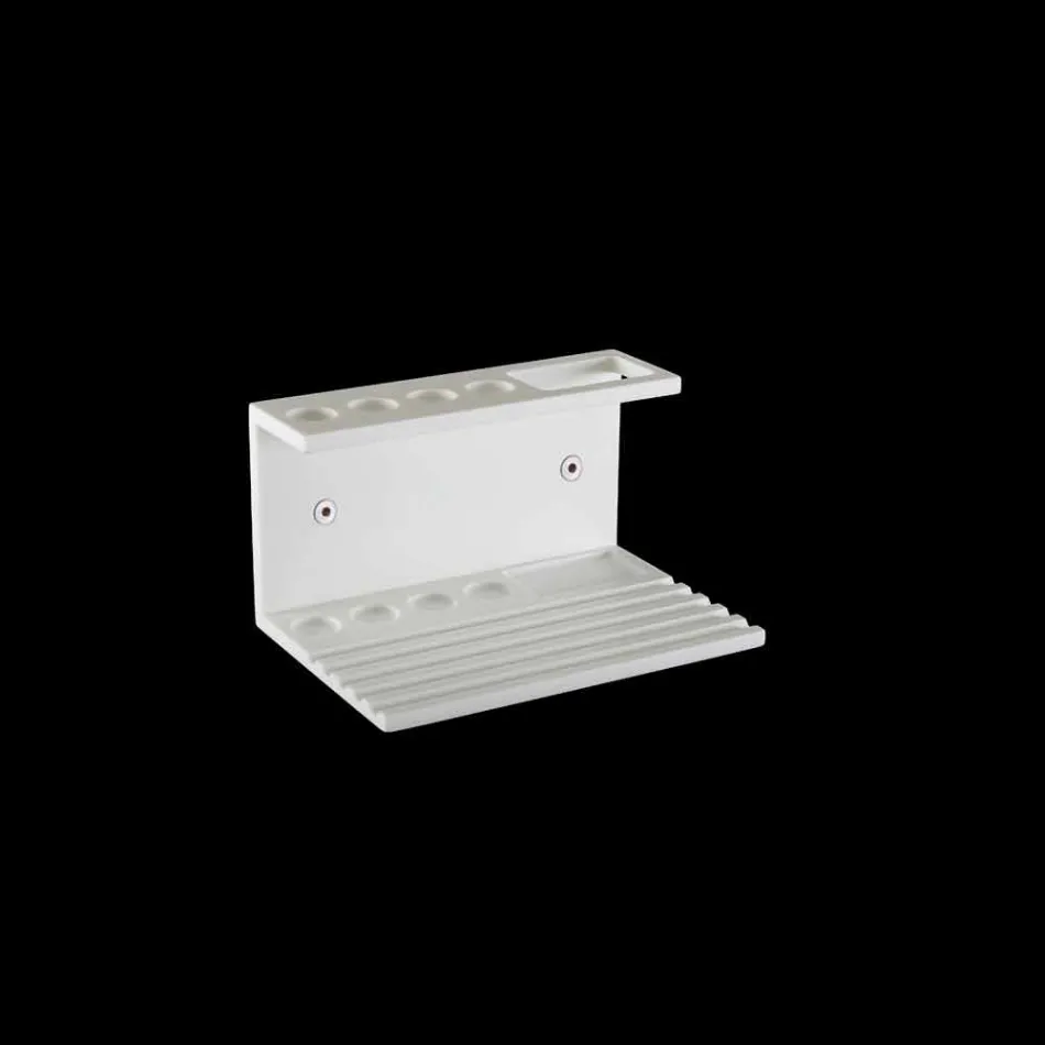 Toothbrush holder in White or Black Corian, Design Bathroom Accessory - Elono Viadurini