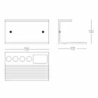 Toothbrush holder in White or Black Corian, Design Bathroom Accessory - Elono Viadurini