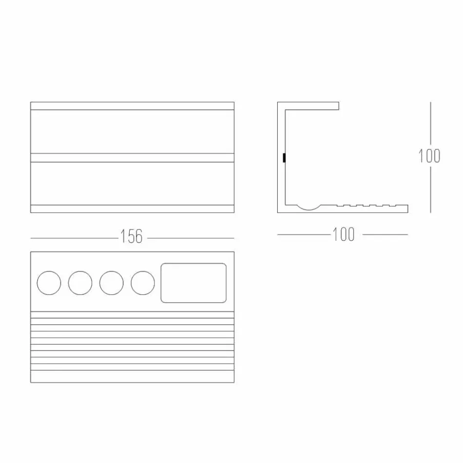 Toothbrush holder in White or Black Corian, Design Bathroom Accessory - Elono Viadurini