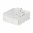 Modern Low Floral Napkin Holder in Iron Blue, White or Mud - Marken Viadurini