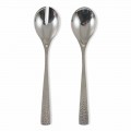 Serving Cutlery in Steel Elegant Design Service 2 Pieces - Rock
