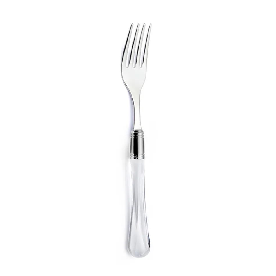 Polished Stainless Steel Cutlery and Transparent Acrylic Handle 24 Pcs - Brilli Viadurini