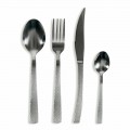 Design 24-piece cutlery set in tortoise effect steel - Rock