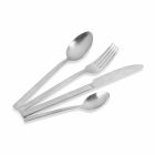 Design Serving Cutlery in Satin Steel 24 Pieces Complete - Fayettepos Viadurini