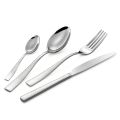 Polished Stainless Steel Cutlery with Geometric Laser Decoration 24 Pcs - Rupeo