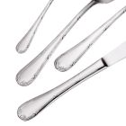 Polished Stainless Steel Cutlery Rounded Handle Decorated 24 Pcs - Mekano Viadurini