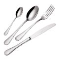 Polished Stainless Steel Cutlery Rounded Handle Decorated 24 Pcs - Mekano