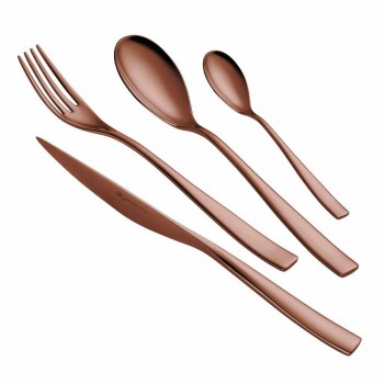 24 Piece Luxury Design Cutlery in Sandblasted or Colored Polished Steel - Timidy