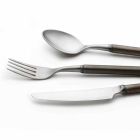 24 Piece Satin Steel Cutlery Italian Artisan Design - Damerino Viadurini