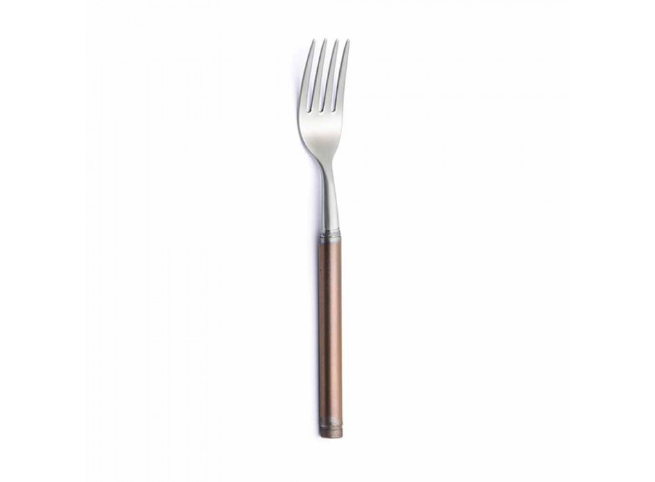 24 Piece Satin Steel Cutlery Italian Artisan Design - Damerino