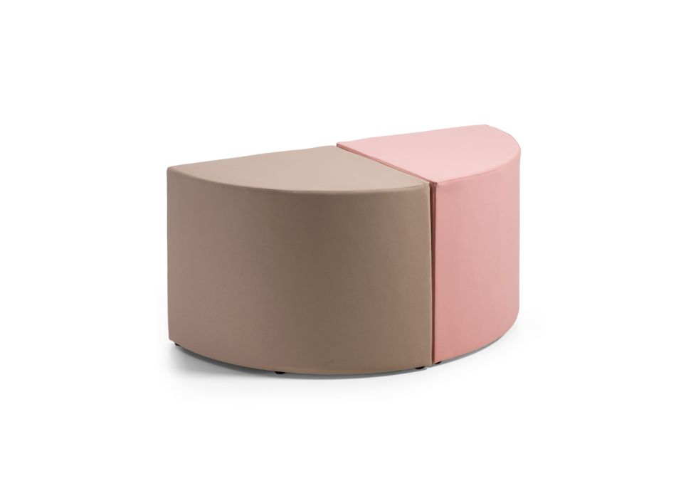 Circular Pouf Consisting of 4 Separate Segments Made in Italy - Scales Viadurini