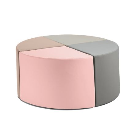 Circular Pouf Consisting of 4 Separate Segments Made in Italy - Scales Viadurini