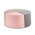Circular Pouf Consisting of 4 Separate Segments Made in Italy - Scales