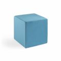 Cubic Pouf in Turquoise Fabric Made in Italy - Rugiada