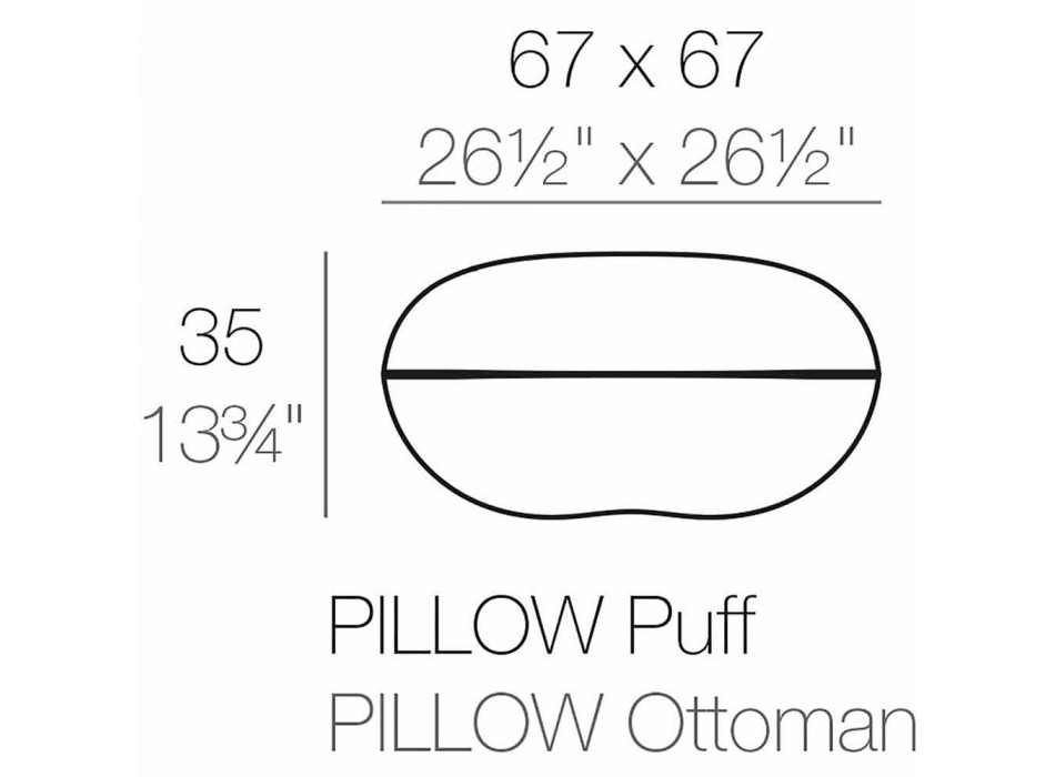 Pillow by Vondom design outdoor pouf in polyethylene. 67x67 cm Viadurini