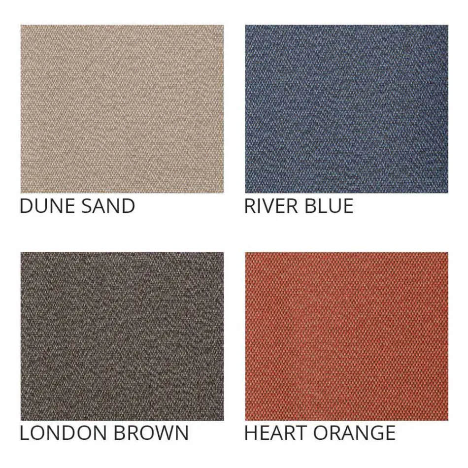 Pouf for Outdoor, in Polyethylene and Fabric or Leather - Mara Slide Viadurini