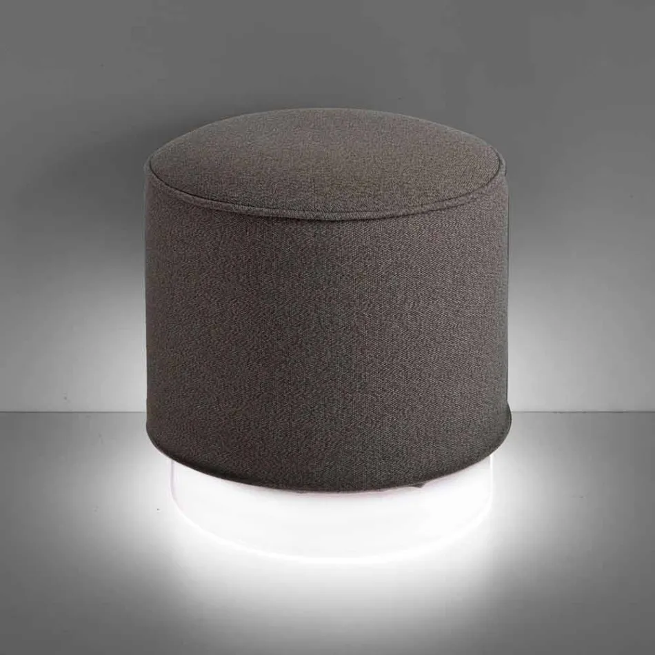 Pouf for Outdoor, in Polyethylene and Fabric or Leather - Mara Slide Viadurini