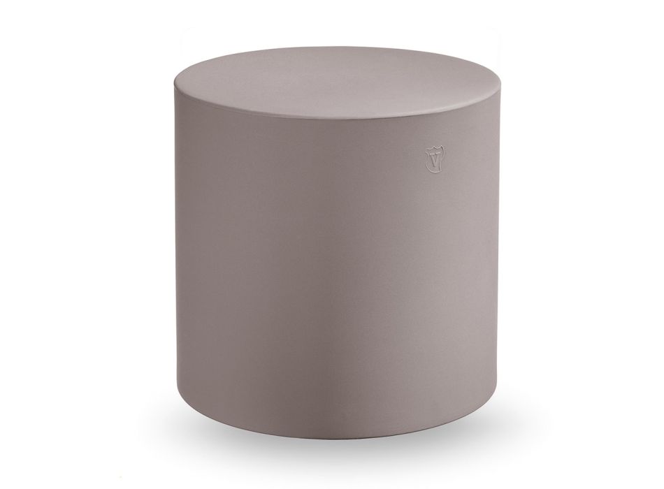 Cylindrical Garden Pouf in Colored Polyethylene Made in Italy - Viky Viadurini