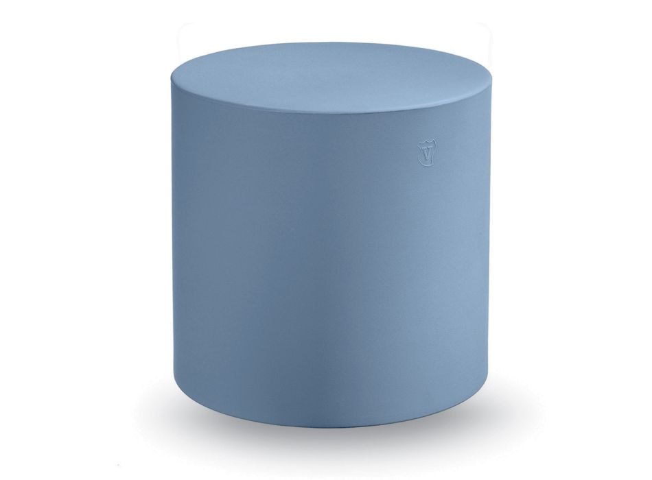 Cylindrical Garden Pouf in Colored Polyethylene Made in Italy - Viky Viadurini