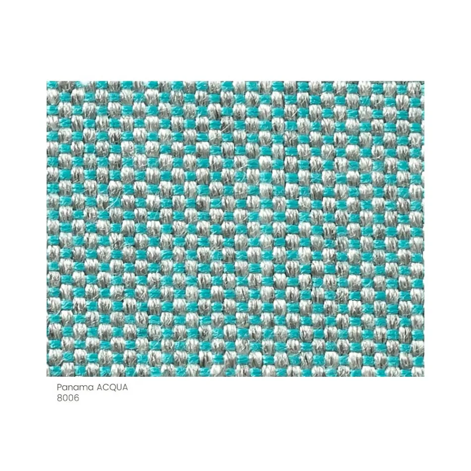 Fabric Garden Pouf with Metal Feet Made in Italy - Butter Viadurini