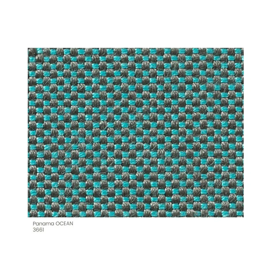 Fabric Garden Pouf with Metal Feet Made in Italy - Butter Viadurini