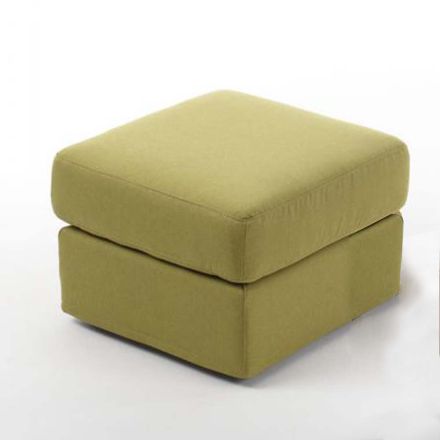 Living Room Pouf Covered in Fabric with Container Made in Italy - Nantes Viadurini