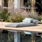 Design Single Outdoor Daybed Pouf, High Quality Made in Italy - Emanuela Viadurini