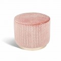 Modern design pouffe Belle 1, with fabric upholstery