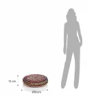 Pouf in Jute and Polystyrene of 2 Different Sizes - Rust Viadurini