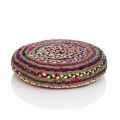 Pouf in Jute and Polystyrene of 2 Different Sizes - Rust