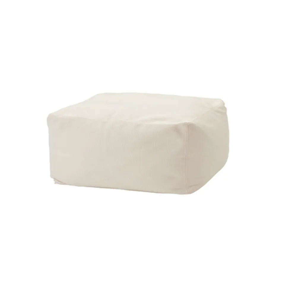 Soft Rectangular Ottoman Pouf for Indoor and Outdoor use in Fabric - Naemi Viadurini