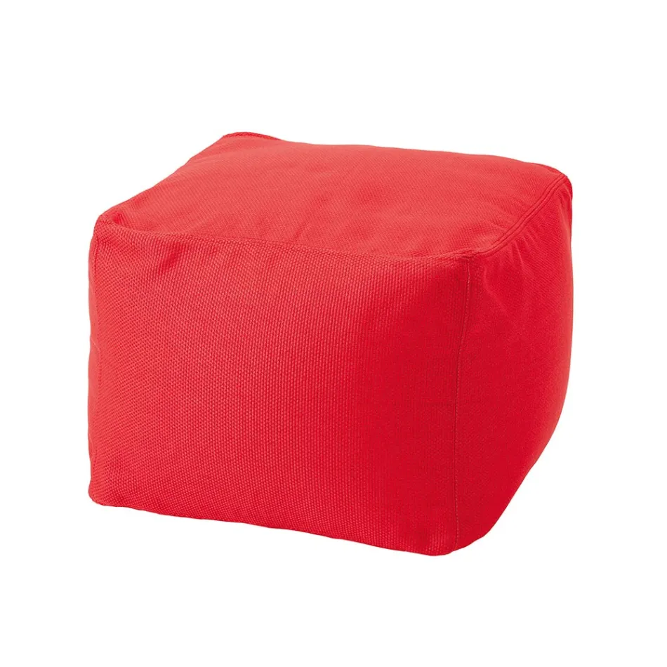 Soft Square Pouf for Indoor and Outdoor use in Various Colors Fabric - Naemi Viadurini