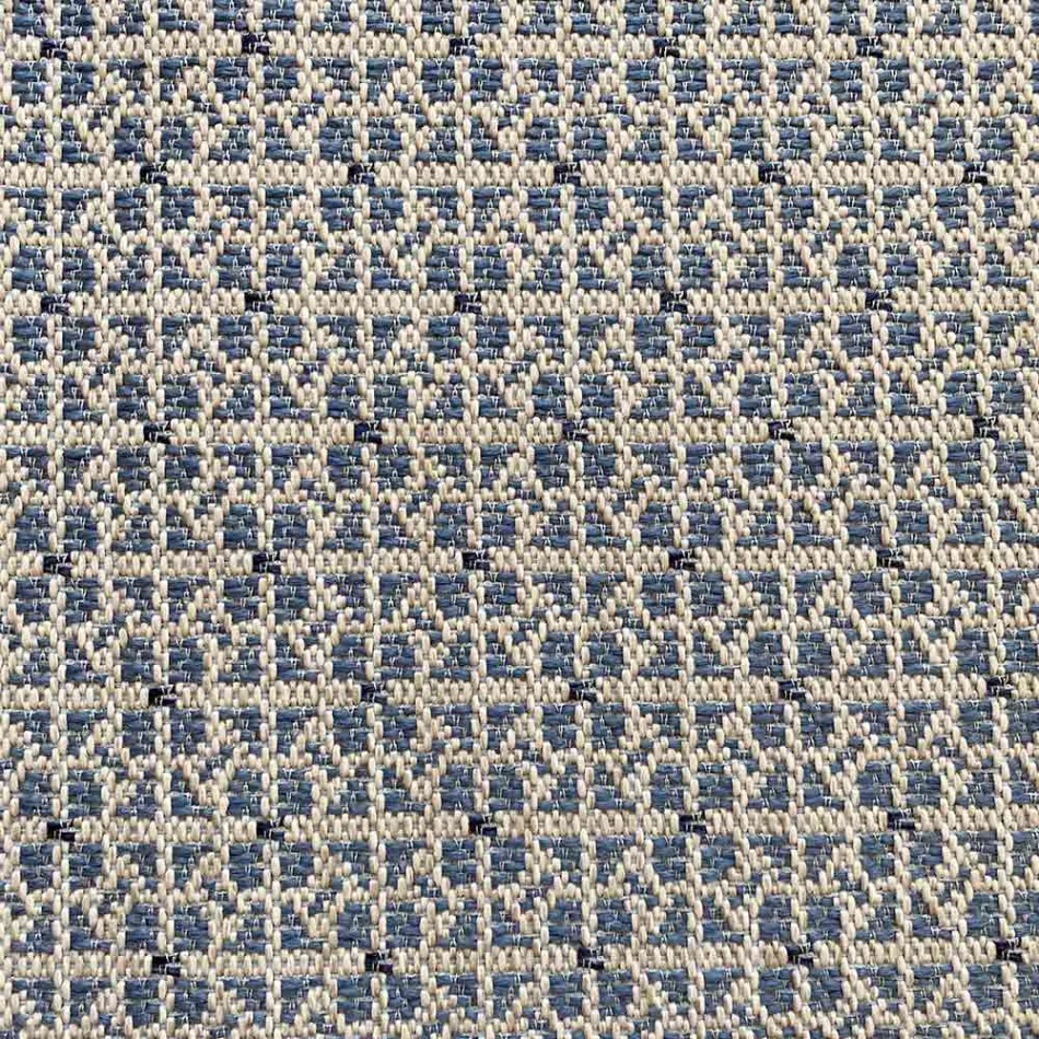 Soft Round Pouf for Indoor or Outdoor Living Room in Colored Fabric - Naemi Viadurini