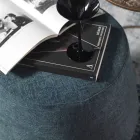 Round Ottoman Pouf for the Living Room in Colored Chenille 3 Sizes - Evelyne Viadurini