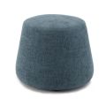 Round Ottoman Pouf for Living Room in Colored Chenille 3 Dimensions - Evelyne