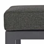 Pouf Footrest in Removable Fabric and Painted Aluminum - Nathy Viadurini