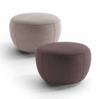 Round Footrest Pouf Covered in Fabric Made in Italy - Gigno Viadurini