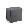 Rectangular Upholstered Pouf in Fabric and Contrasting Edge Made in Italy - Boreale