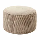 Round Garden Pouf in Polypropylene in 3 Colors Made in Italy - Francisco Viadurini