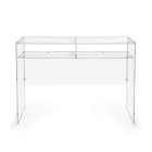 Practical Freestanding Desk in Transparent Plexiglass Made in Italy - Ghea Viadurini
